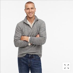JCrew Double-knit half-zip pullover
